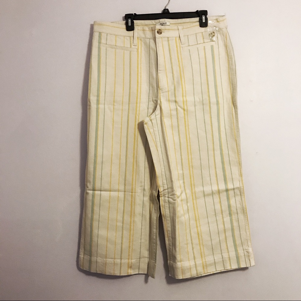Madewell Emmett Crop Wide Leg Pants Honeysuckle - Picture 5 of 7